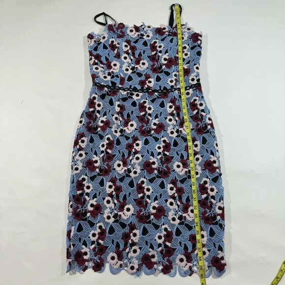 Adelyn Rae Harlow Lace Sheath Dress Blue And Wine - Picture 8 of 8